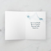 愛猫を飼っているフード付きスウェットシャツの少女 カード (内部)