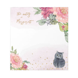 愛猫イラストレーションガール日常アクティビティノート ノートパッド