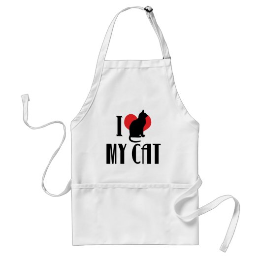 愛猫ハート - 猫好きさんに スタンダードエプロン (正面)