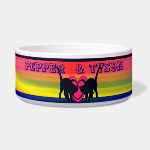 愛猫ペット抽象芸術色 ボウル