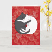 愛猫ポーリー&アンジー….. カード (黄色い花)