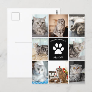 愛猫メモリアルカスタム写真コラージュ 思い出の品 ポストカード