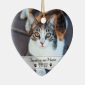 愛猫メモリアル フォーエバー イン アワ ハーツ フォト セラミックオーナメント (右)