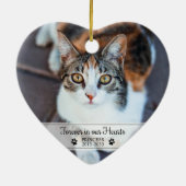 愛猫メモリアル フォーエバー イン アワ ハーツ フォト セラミックオーナメント (裏面)