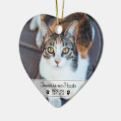 愛猫メモリアル フォーエバー イン アワ ハーツ フォト セラミックオーナメント (左)