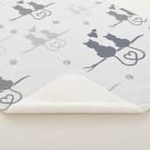 愛猫モダンのシルエット シェルパブランケット (3/4)