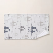 愛猫モダンのシルエット バスタオルセット (ハンドタオル)