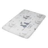 愛猫モダンのシルエット バスマット (アングル)