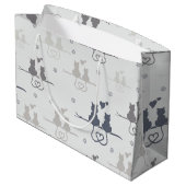 愛猫モダンのシルエット ラージペーパーバッグ (裏面アングル)