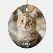 愛猫写真クリスマスペット・メモリアル セラミックオーナメント (左)