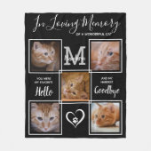 愛猫写真パーソナライズされた記念館 フリースブランケット (正面)