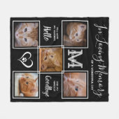 愛猫写真パーソナライズされた記念館 フリースブランケット (正面(横))