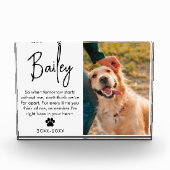 愛猫家や犬の愛猫家のペット記念悔やみや弔慰プレゼント フォトブロック (正面)