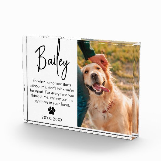愛猫家や犬の愛猫家のペット記念悔やみや弔慰プレゼント フォトブロック (右)