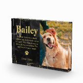 愛猫家や犬の愛猫家のペット記念悔やみや弔慰プレゼント フォトブロック (右)