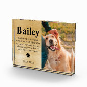 愛猫家や犬の愛猫家のペット記念悔やみや弔慰プレゼント フォトブロック (右)