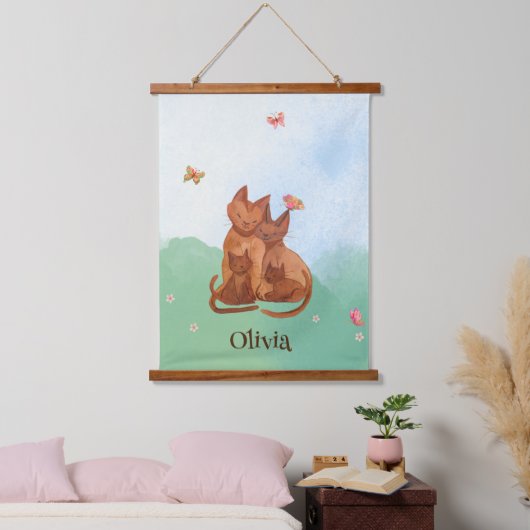 愛猫家 吊り下げ型タペストリー (寝室)