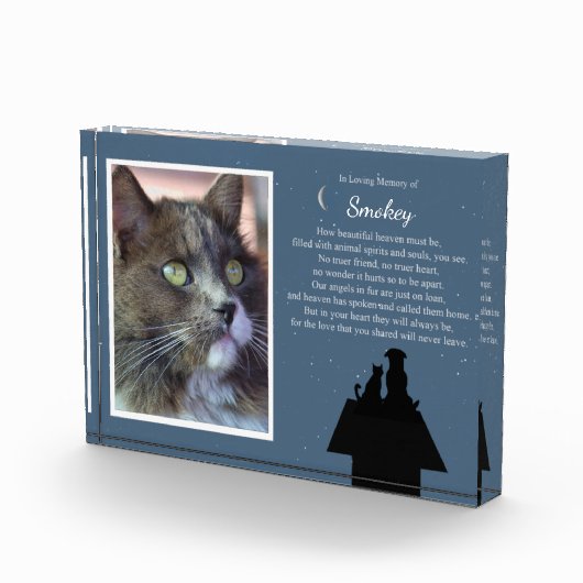 愛猫記念カスタム写真名詩 フォトブロック (右)