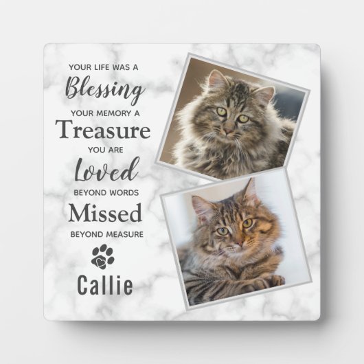 愛猫記念写真 フォトプラーク (正面)