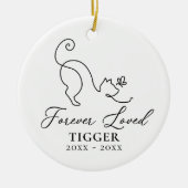 愛猫記念永久に愛された名前&写真 セラミックオーナメント (正面)
