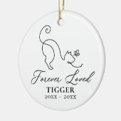 愛猫記念永久に愛された名前&写真 セラミックオーナメント (左)