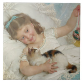 愛猫遊と一緒に暮らす甘い女の子 タイル