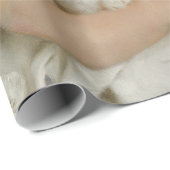 愛猫遊を飼っているかわいい少女 ラッピングペーパー (ロールコーナー)