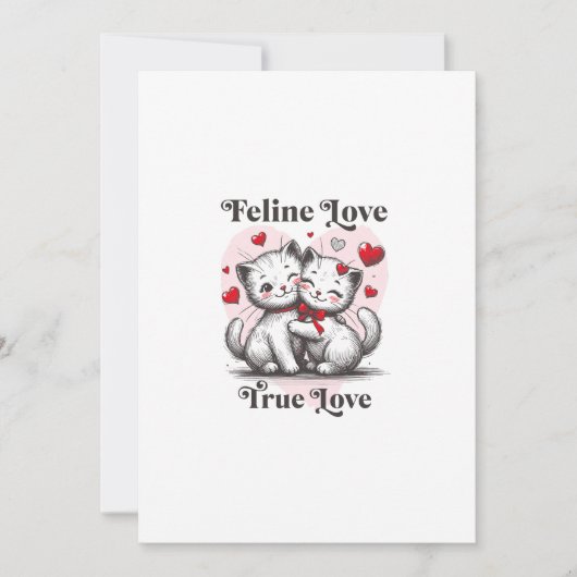 愛猫2匹の愛猫たち – スナグリングとスクラッチ 招待状 (正面)