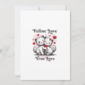 愛猫2匹の愛猫たち – スナグリングとスクラッチ 招待状 (裏面)