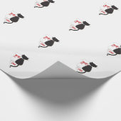 愛猫2匹，赤，黒，ハート ラッピングペーパー (角)