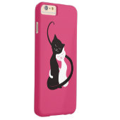 愛猫-かわいい子猫の芸術のピンク--を抱き締めます Case-Mate iPhoneケース (裏面/右)