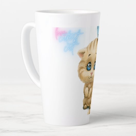 愛猫 カフェラテマグ (左アングル)