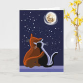 愛猫 カード (黄色い花)