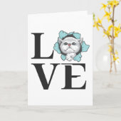 愛猫 カード (黄色い花)