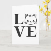 愛猫 カード (黄色い花)