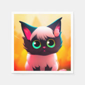 愛猫 スタンダードカクテルナプキン (正面)