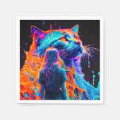 愛猫 スタンダードカクテルナプキン (正面)