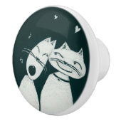 愛猫 セラミックノブ (右)