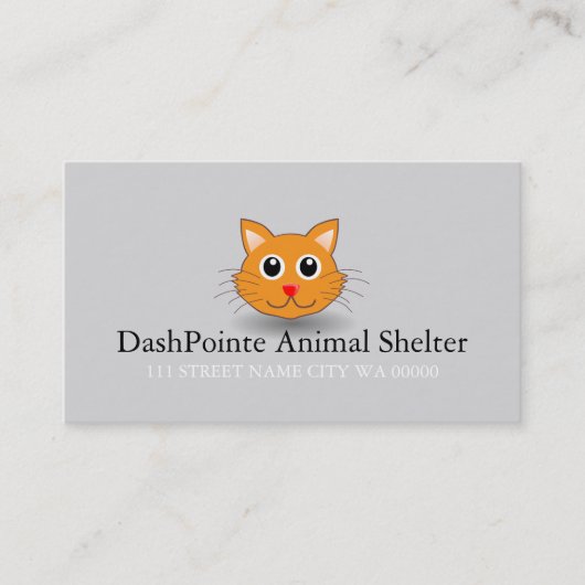 愛玩動物保護猫事業用カード 名刺 (正面)