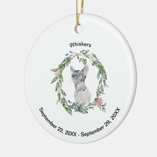 愛玩動物愛玩動物愛玩犬の写真パーソナライズされたと セラミックオーナメント (左)