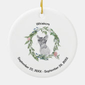 愛玩動物愛玩動物愛玩犬の写真パーソナライズされたと セラミックオーナメント (裏面)