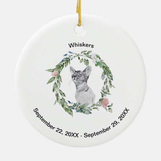 愛玩動物愛玩動物愛玩犬の写真パーソナライズされたと セラミックオーナメント (裏面)