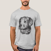 「愛玩動物愛護プリントのかわいい犬のシャツ」 Tシャツ (正面)