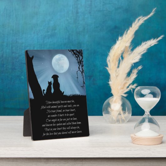 愛玩動物愛護詩の犬猫 フォトプラーク (側面)