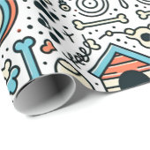 愛玩動物用ポーズソウルドッグをテーマにしたラッピング紙 ラッピングペーパー (ロールコーナー)