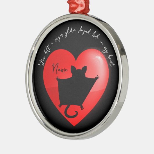 愛玩動物記念形砂糖グライダー メタルオーナメント (左)