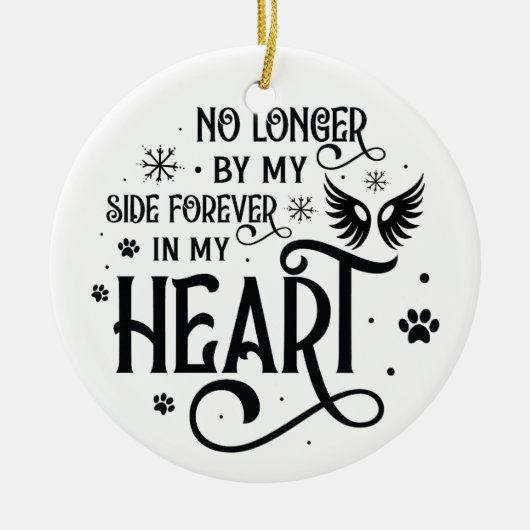 愛玩動物記念犬パーソナライズされた記念碑 セラミックオーナメント (正面)