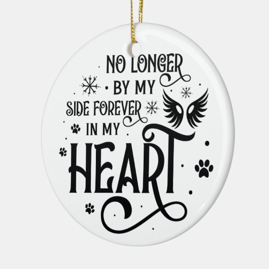 愛玩動物記念犬パーソナライズされた記念碑 セラミックオーナメント (左)