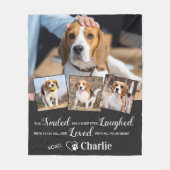 愛玩動物追悼パーソナライズされた詩4枚 フリースブランケット (正面)