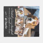 愛玩動物追悼パーソナライズされた詩4枚 フリースブランケット (正面(横))